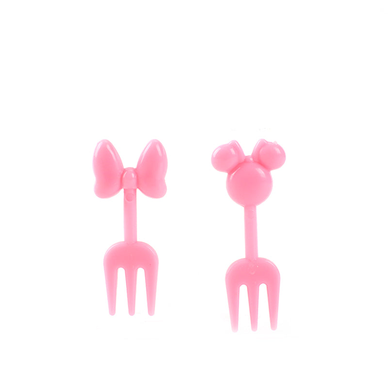 10 Piezas Palillos De Dientes De Mickey Para Ni?os Tenedor De Fruta De Dibujos Animados Tenedores De Resina Reutilizable (Personalizado)