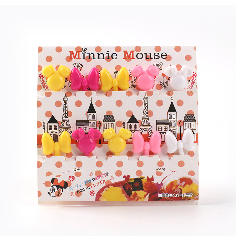 10 Piezas Palillos De Dientes De Mickey Para Ni?os Tenedor De Fruta De Dibujos Animados Tenedores De Resina Reutilizable (Personalizado)