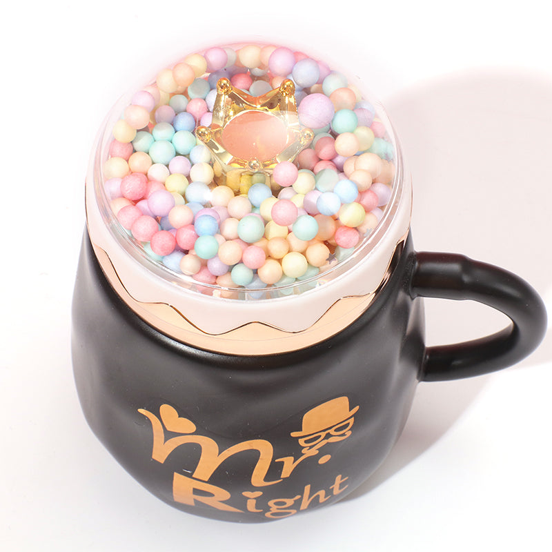 460 ml Taza De Pareja Taza De Agua De Cerámica Con Tapa (Personalizado)