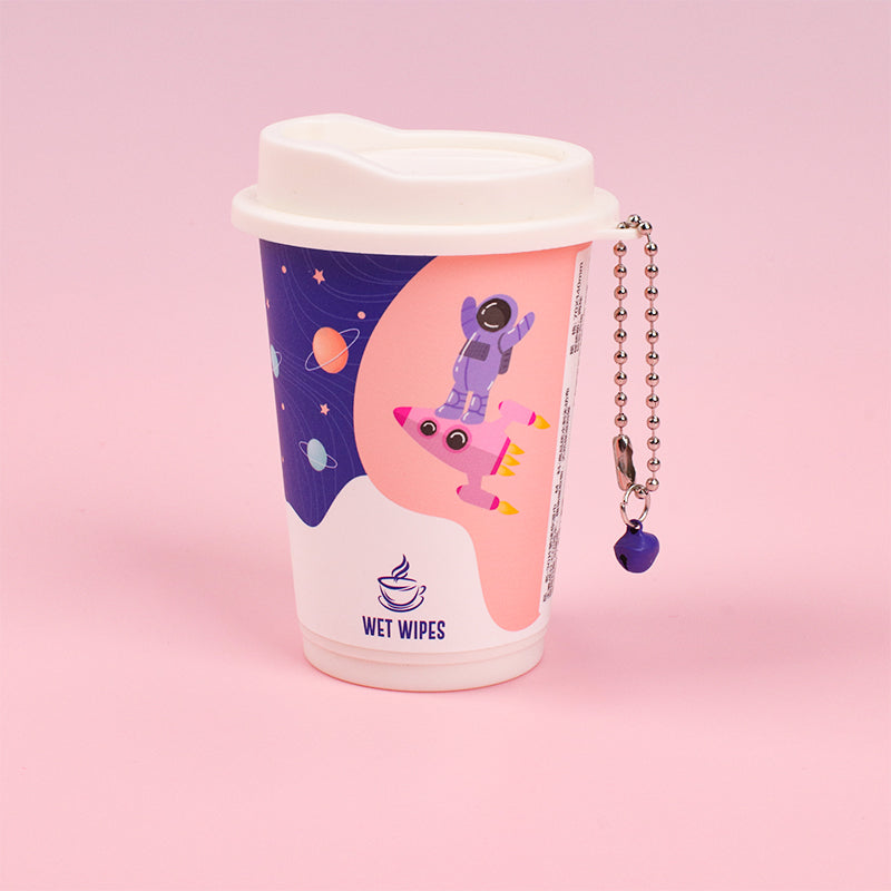 4 latas Cute Kawaii Toallitas Desmaquillantes En Lata Toallitas Húmedas Astronauta Portátil Tejido De Bebe 30 Hojas (Personalizado)