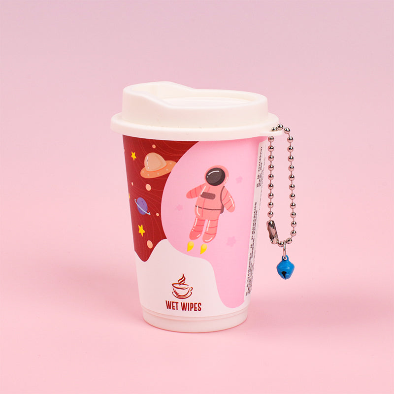 4 latas Cute Kawaii Toallitas Desmaquillantes En Lata Toallitas Húmedas Astronauta Portátil Tejido De Bebe 30 Hojas (Personalizado)
