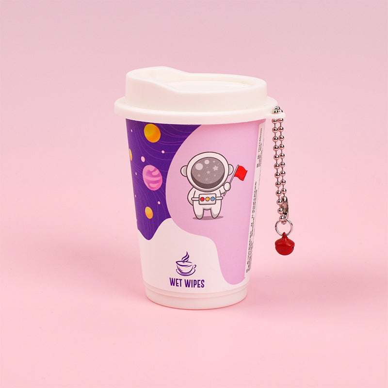 4 latas Cute Kawaii Toallitas Desmaquillantes En Lata Toallitas Húmedas Astronauta Portátil Tejido De Bebe 30 Hojas (Personalizado)