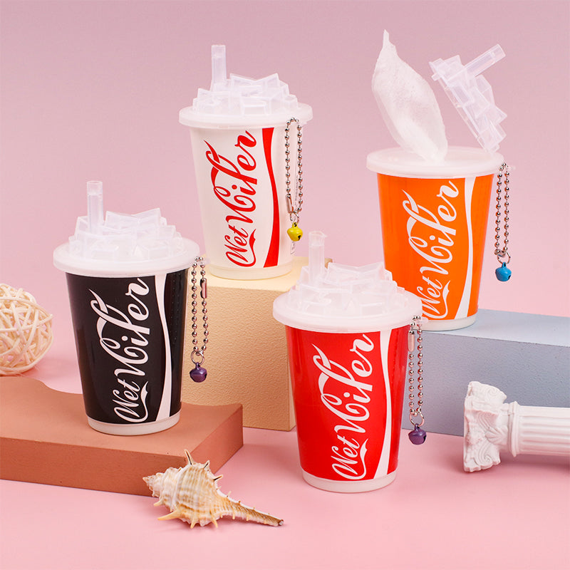 4 latas Toallitas Desmaquillantes En Lata Toallitas Húmedas Coca Cola Tejido De Bebe 30 Hojas (Personalizado)