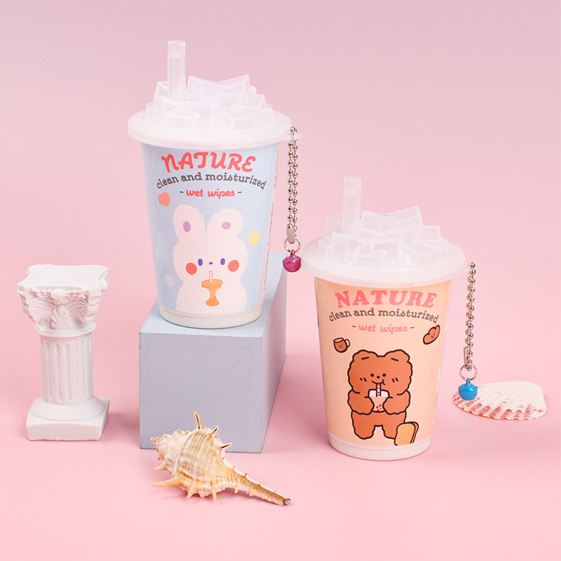 4 latas Toallitas Desmaquillantes En Lata Toallitas Húmedas Serie De Animales Tejido De Bebe 30 Hojas (Personalizado)