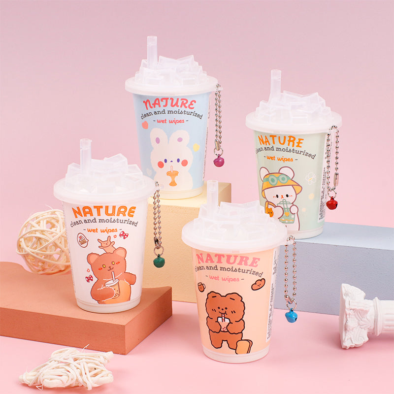 4 latas Toallitas Desmaquillantes En Lata Toallitas Húmedas Serie De Animales Tejido De Bebe 30 Hojas (Personalizado)