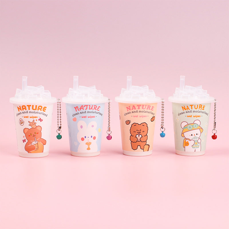 4 latas Toallitas Desmaquillantes En Lata Toallitas Húmedas Serie De Animales Tejido De Bebe 30 Hojas (Personalizado)