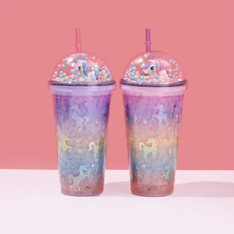 450ML Vaso Termo Unicornio LED Con Pajita (Personalización) - HOLY BOOK