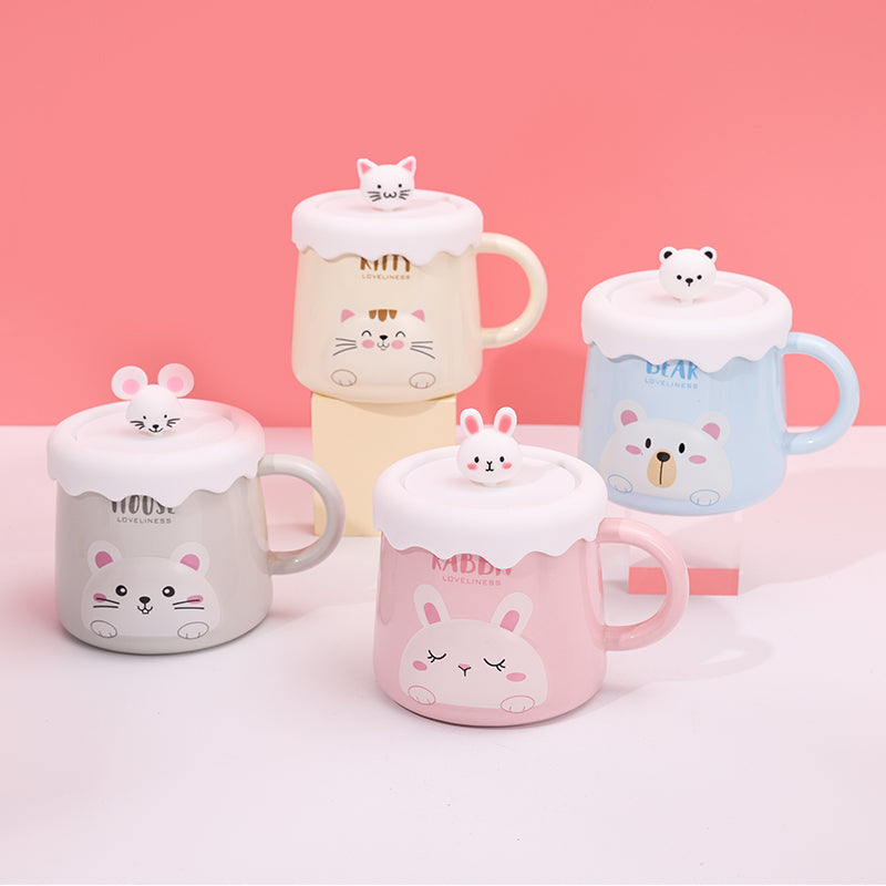 480 ml Animal Avatar Taza De Cerámica Con Tapa(Personalización) - HOLY BOOK