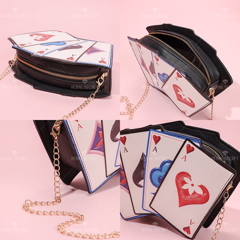 Naipes en forma de una bolsa de hombro mujer linda bolsa de mensajero bolso de moda(Mayoreo)