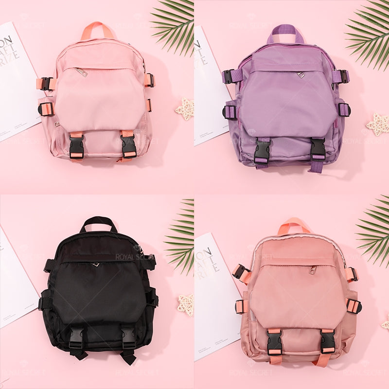 Mochila Para Ni?os De Gran Capacidad Mochila De Color Sólido Para Estudiantess(Mayoreo)