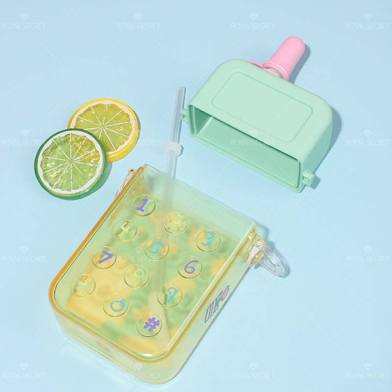 300ML Botella De Agua De Teléfono Móvil Con Paja Y Tirantes Ajustables(Personalización) - HOLY BOOK