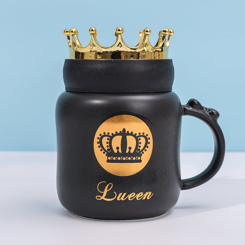 480 ml Taza De Cerámica Con Tapa Corona (60 Pieces)(Personalización) - HOLY BOOK
