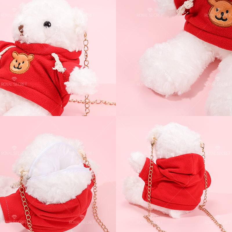 Sudadera bolso de peluche con forma de oso lindo mu?eca de dibujos animados una bolsa de hombro(Mayoreo)