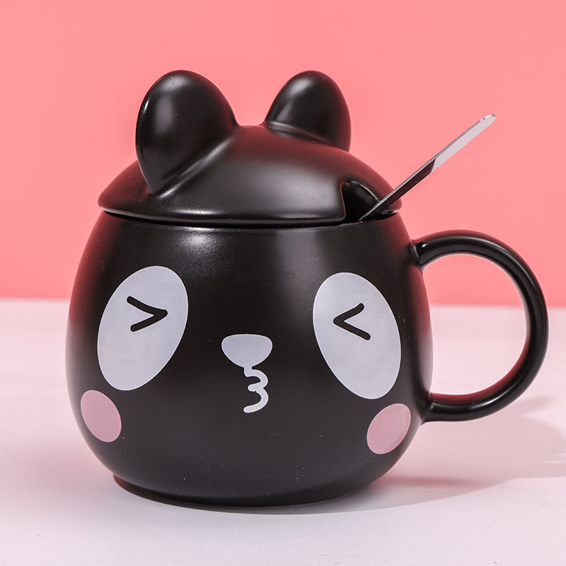 480ml Taza Cerámica Panda Con Cuchara (60 Pieces)(Personalización) - HOLY BOOK