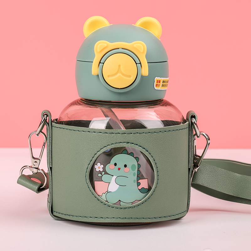 700ML Oso Botella De Agua Con Pajita Y Estuche (Personalización) - HOLY BOOK