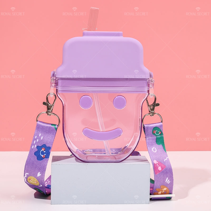 300ML Botella De Agua De Sonriente Con Tirantes Ajustables(Personalización) - HOLY BOOK