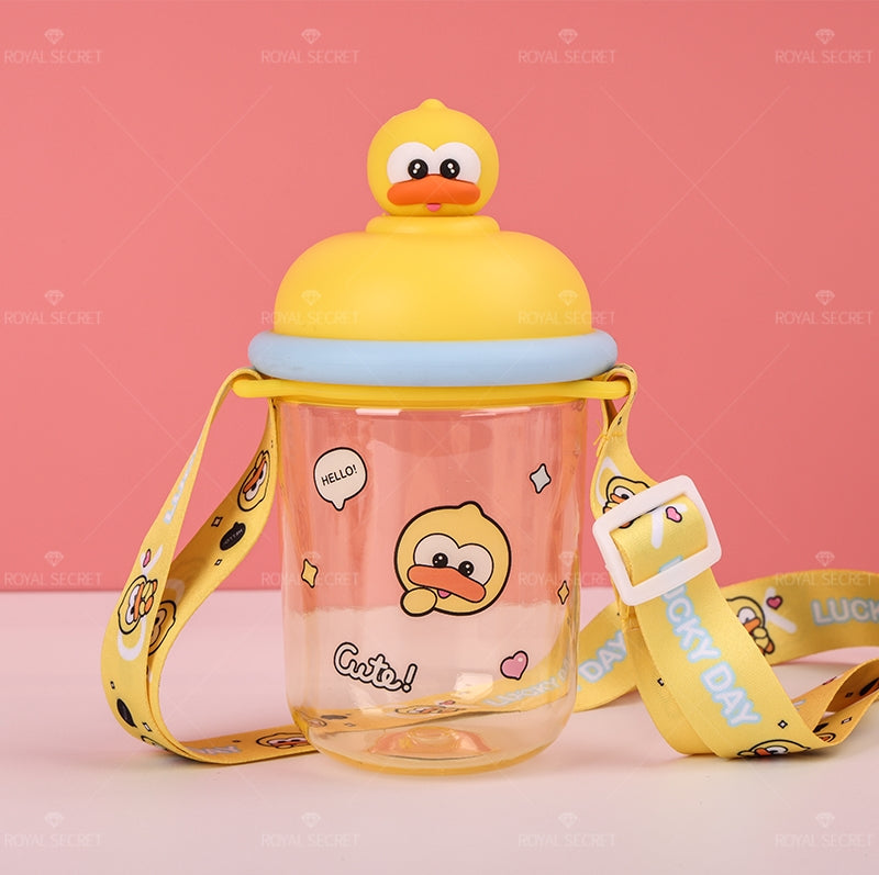 435ML Linda Botella De Agua De Animales De Dibujos Animados Con Bandolera (Personalización) - HOLY BOOK