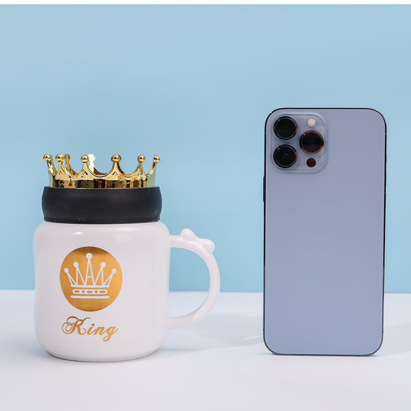 480 ml Taza De Cerámica Con Tapa Corona (60 Pieces)(Personalización) - HOLY BOOK