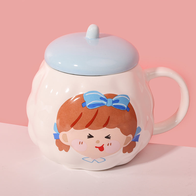 480 ml Taza de Avatar de dibujos animados taza de agua de cerámica con tapa (60 Piezas) - HOLY BOOK