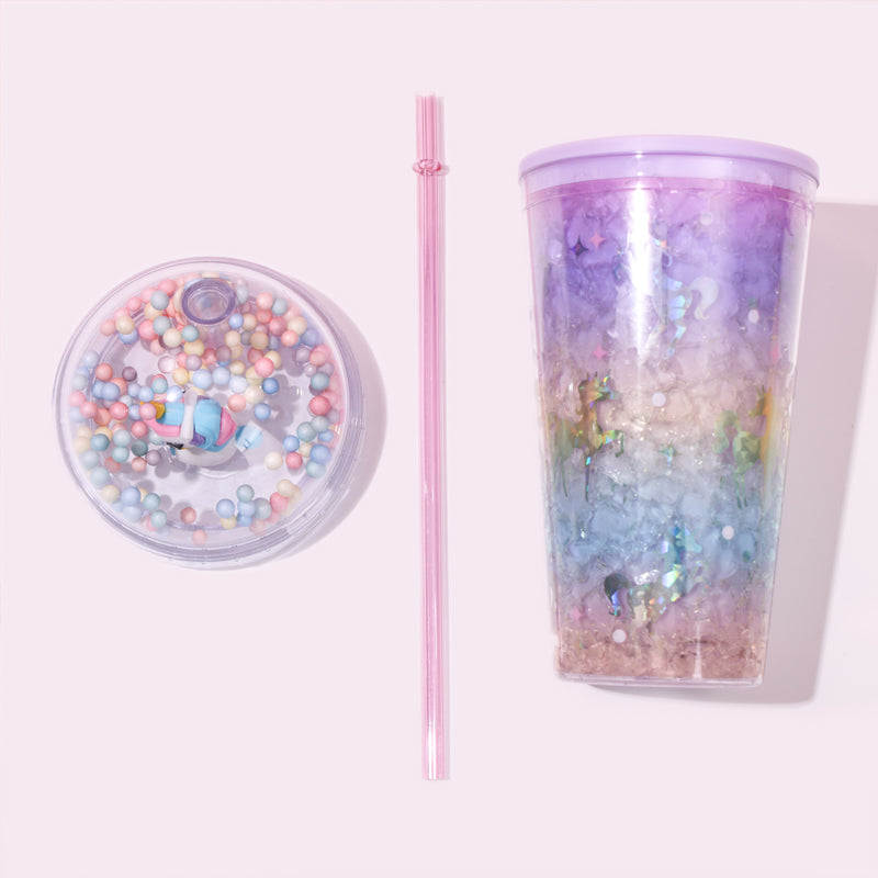 450ML Vaso Termo Unicornio LED Con Pajita (Personalización) - HOLY BOOK