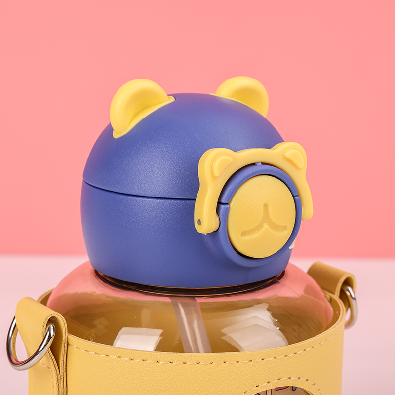 700ML Oso Botella De Agua Con Pajita Y Estuche (Personalización) - HOLY BOOK