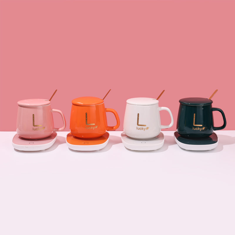 300ml Taza de café con calefacción inteligente con tapa y cuchara (30 Pieces)(Personalización) - HOLY BOOK