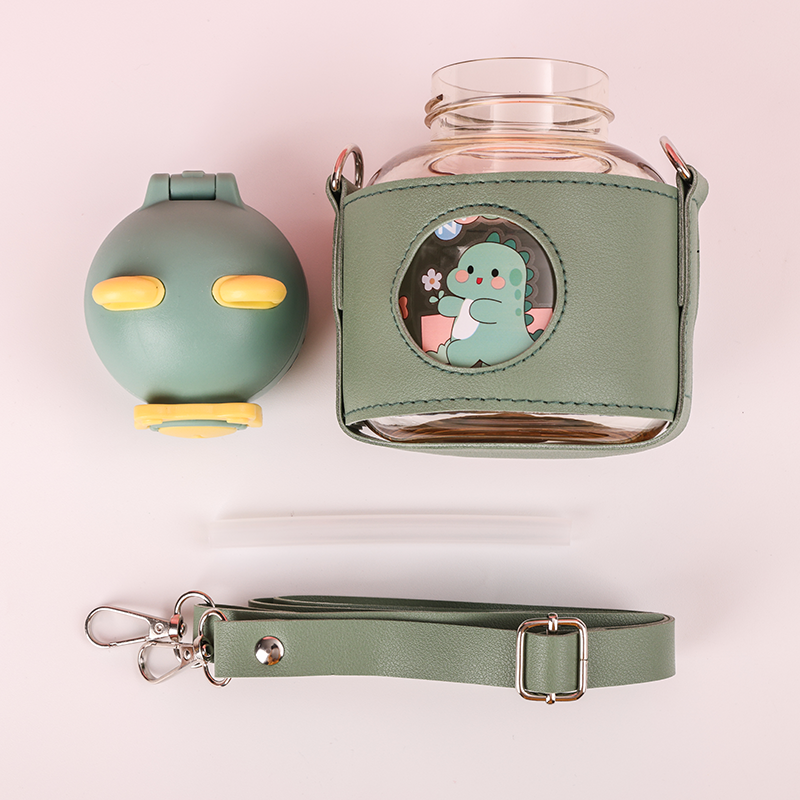 700ML Oso Botella De Agua Con Pajita Y Estuche (Personalización) - HOLY BOOK