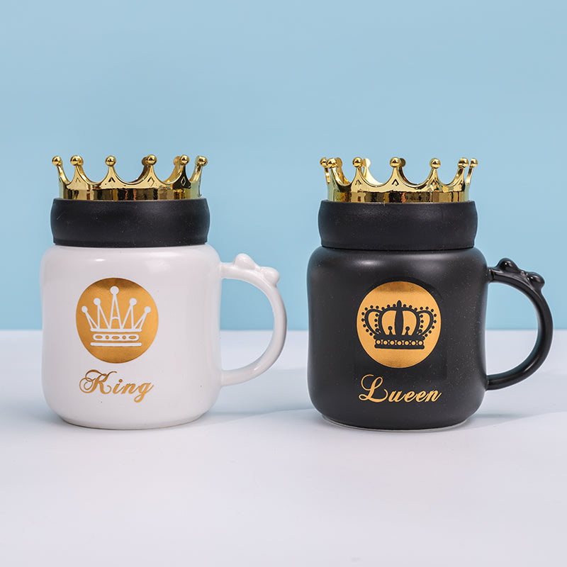 480 ml Taza De Cerámica Con Tapa Corona (60 Pieces)(Personalización) - HOLY BOOK