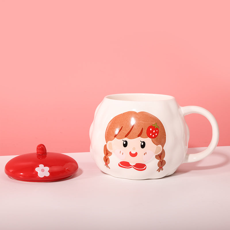 480 ml Taza de Avatar de dibujos animados taza de agua de cerámica con tapa (60 Piezas) - HOLY BOOK