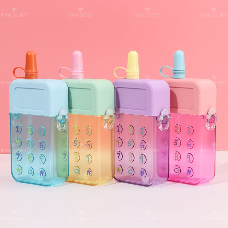 300ML Botella De Agua De Teléfono Móvil Con Paja Y Tirantes Ajustables(Personalización) - HOLY BOOK
