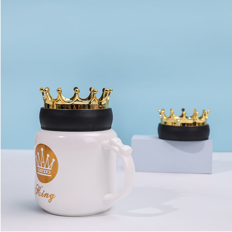 480 ml Taza De Cerámica Con Tapa Corona (60 Pieces)(Personalización) - HOLY BOOK