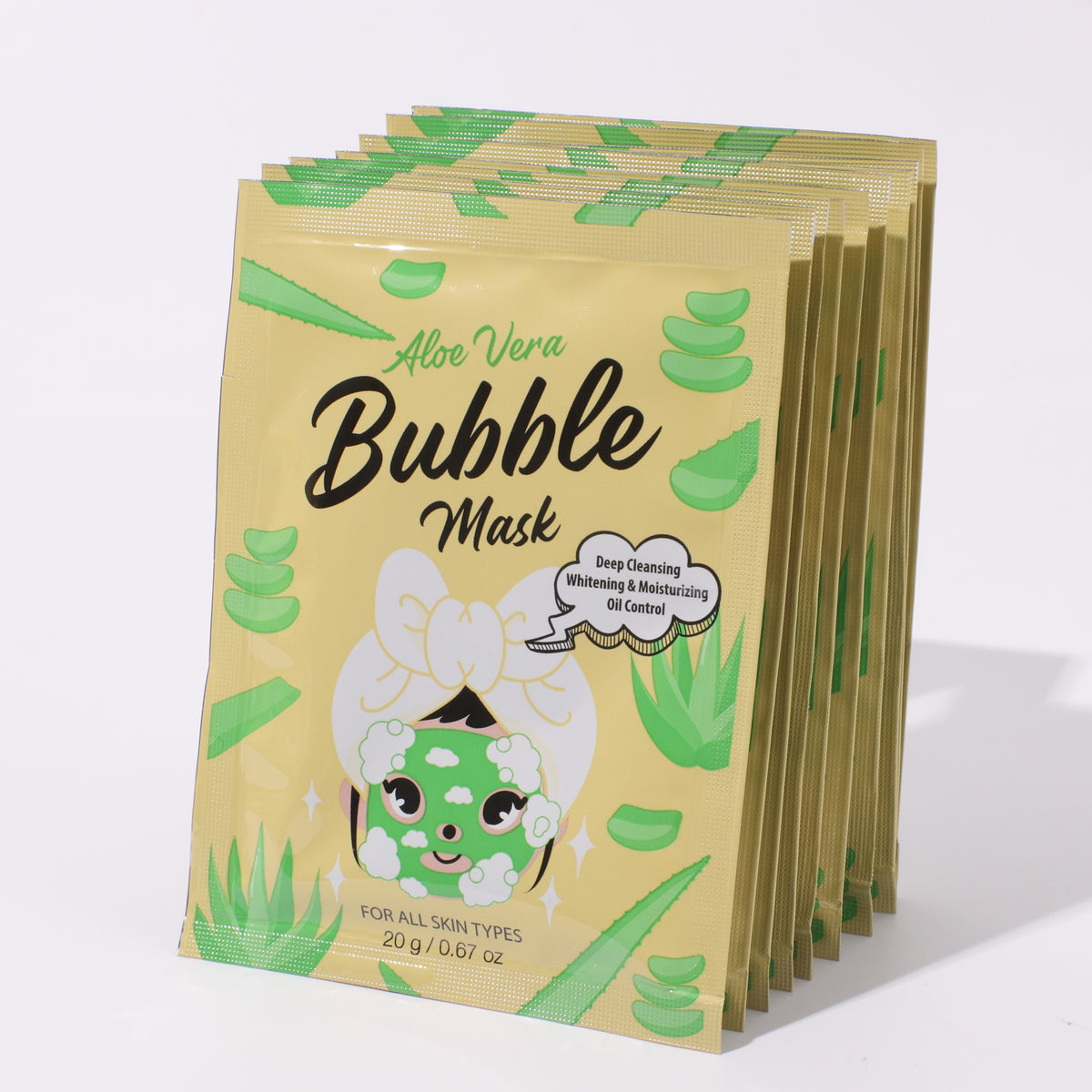 Máscara De Burbujas De Aloe Vera(Mayoreo)