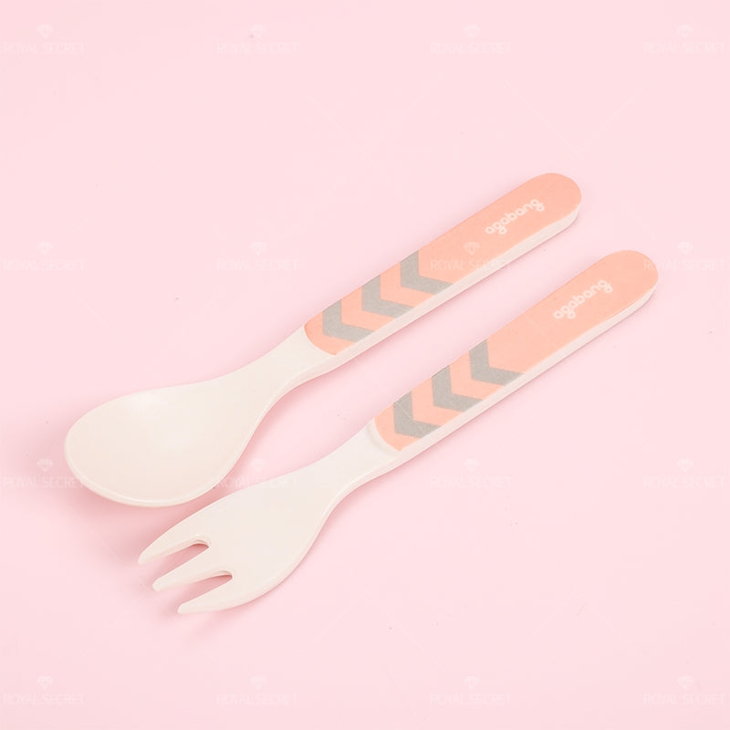 Juego De 3 Piezas Plato Llano Cuadrado De Fibra De Bambú Con Forma De Animal Con Cuchillo Y Tenedor (Personalizado)