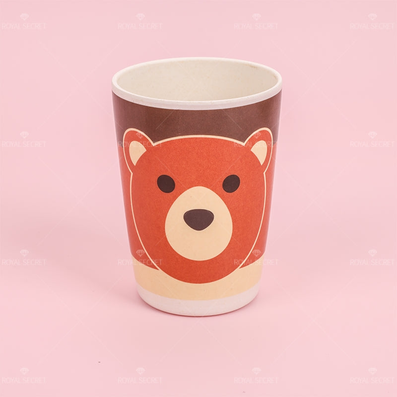 Juego De 5 Piezas Plato Llano De Fibra De Bambú Con Forma De Animal Con Cuchillo Y Tenedor (Personalizado)