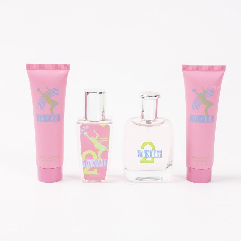 Conjunto de 4 piezas para mujer Gel de ducha + Loción corporal + Spray corporal + Perfume (Mayoreo)