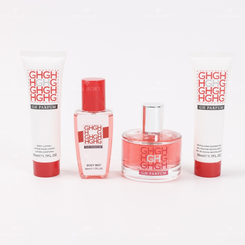 Conjunto de 4 piezas para mujer Gel de ducha + Loción corporal + Spray corporal + Perfume(Mayoreo)