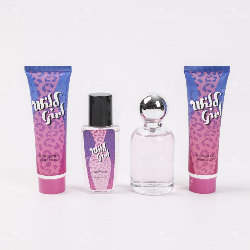 Conjunto de 4 piezas para mujer Gel de ducha + Loción corporal + Spray corporal + Perfume(Mayoreo)