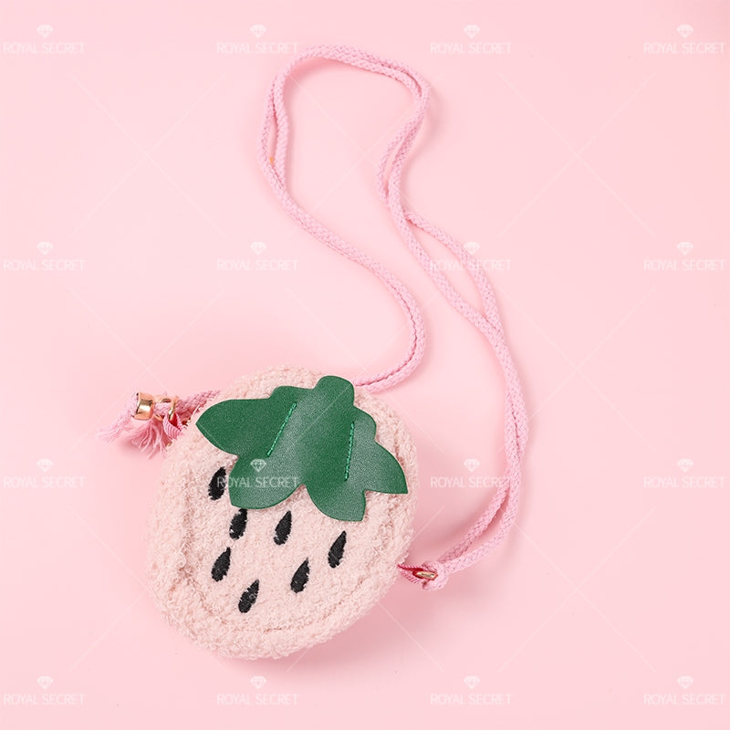 Bandolera De Felpa Con Forma De Fresa Lindo Bolso De Hombro(Mayoreo)