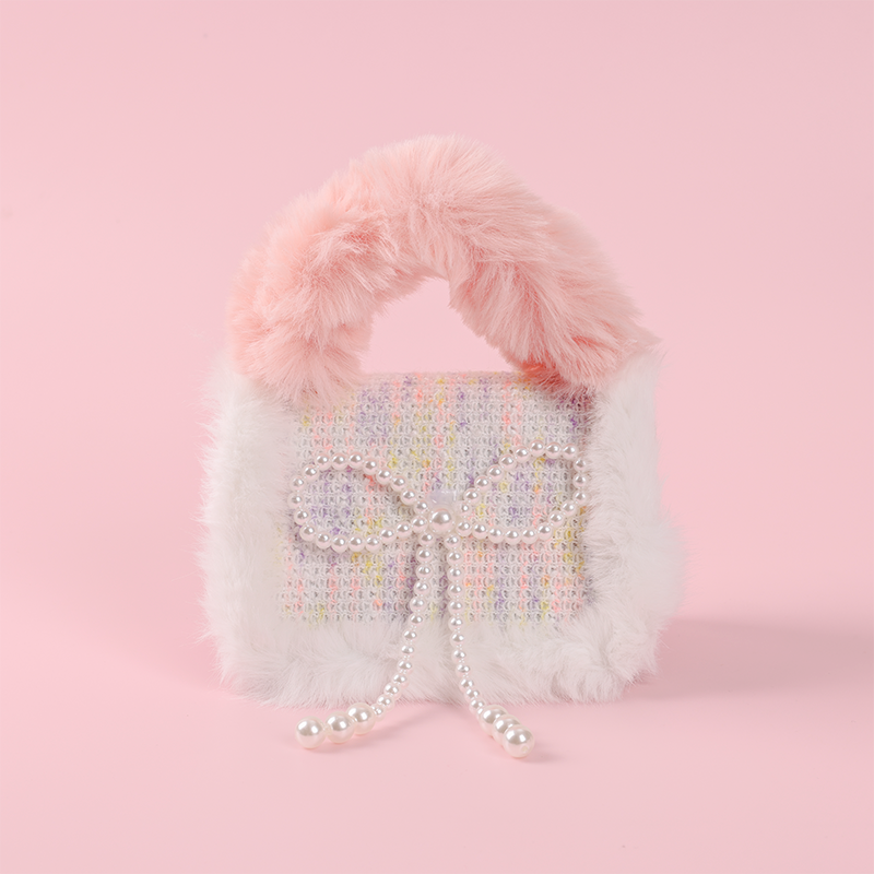 Linda Bolsa De Mensajero De Felpa Para Mujer Con Luces Bolso Bandolera (Mayoreo)