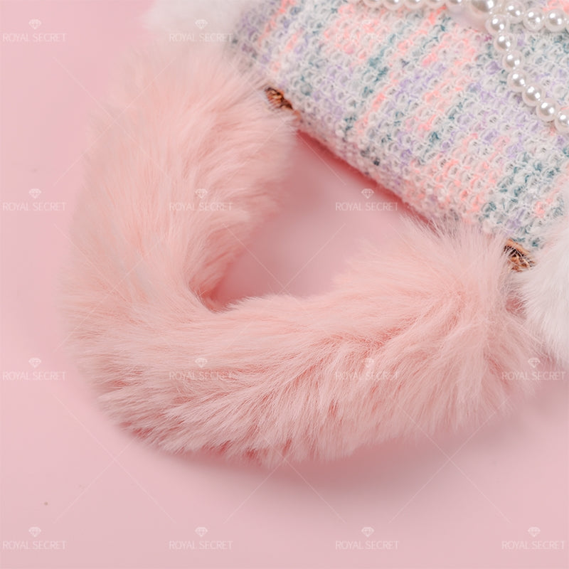 Linda Bolsa De Mensajero De Felpa Para Mujer Con Luces Bolso Bandolera (Mayoreo)