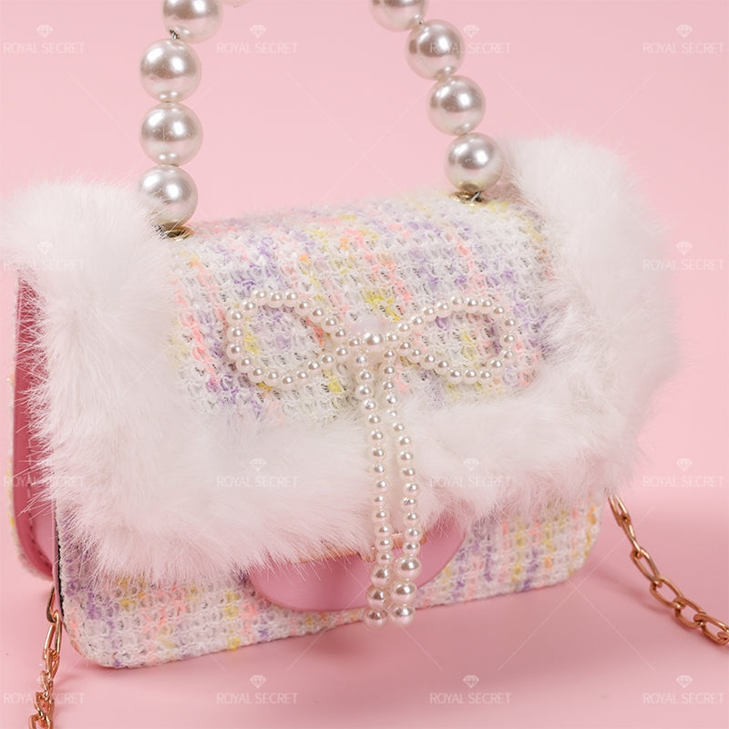Bolso Bandolera De Felpa Para Mujer Con Luces Linda Bolsa De Mensajero(Mayoreo)