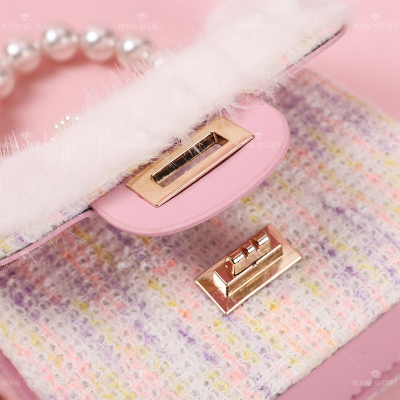 Bolso Bandolera De Felpa Para Mujer Con Luces Linda Bolsa De Mensajero(Mayoreo)