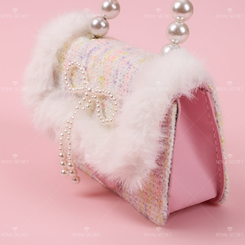 Bolso Bandolera De Felpa Para Mujer Con Luces Linda Bolsa De Mensajero(Mayoreo)