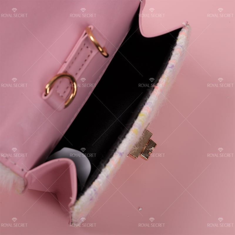 Bolso Bandolera De Felpa Para Mujer Con Luces Linda Bolsa De Mensajero(Mayoreo)