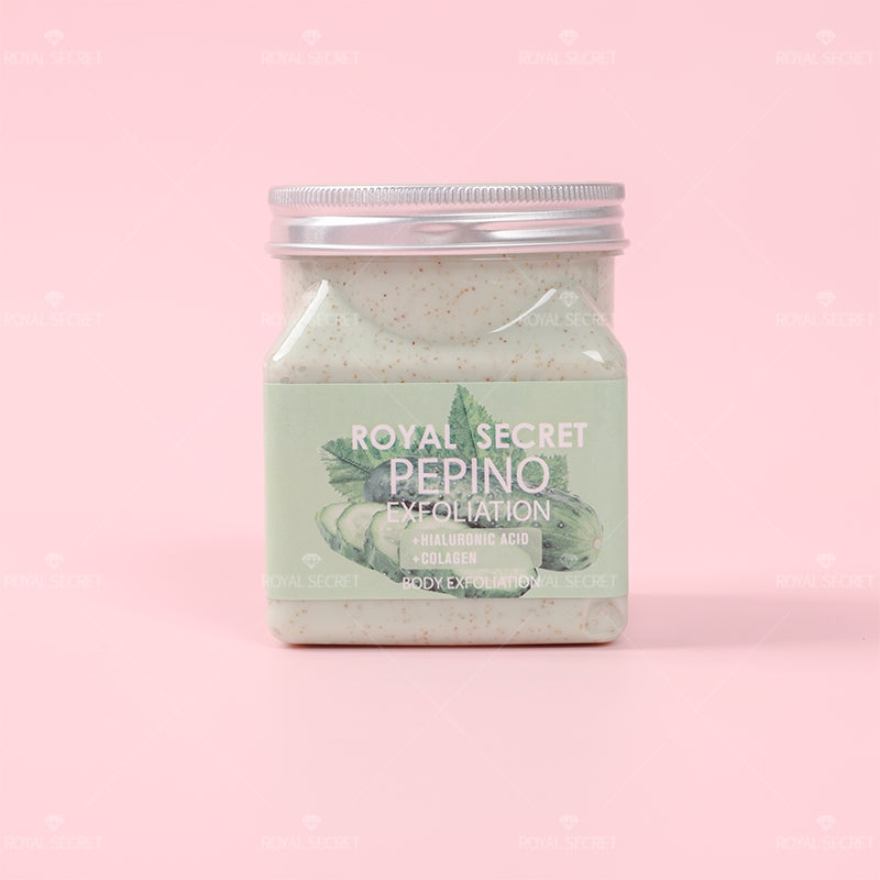 exfoliante de pepino con ingredientes refrescantes, fondo de spa con rodajas de pepino