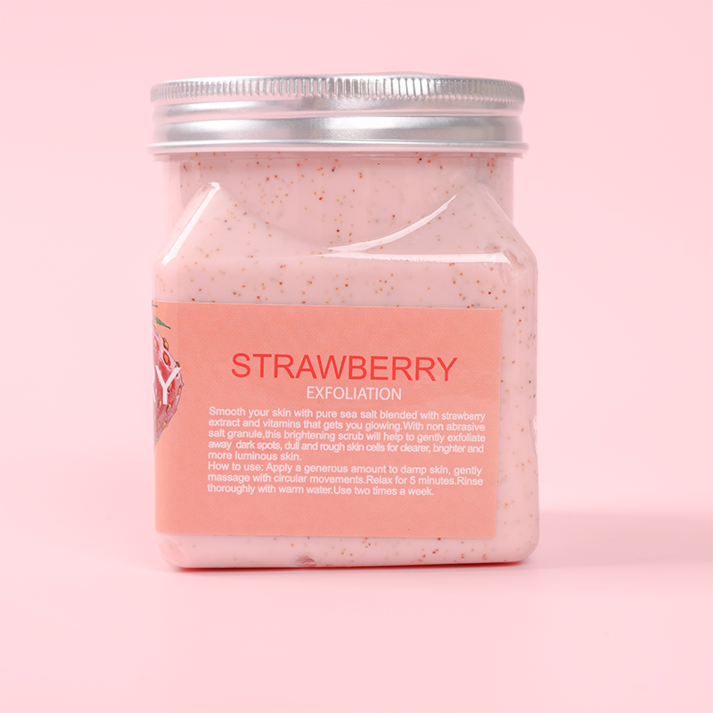 colección de los 6 exfoliantes en línea, destacando colores y aromas distintos