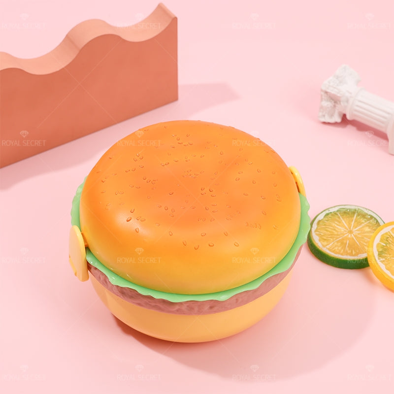 Caja De Almuerzo Para Ni?os Con Hamburguesas De Varias Capas De Dibujos Animados (Personalizado)