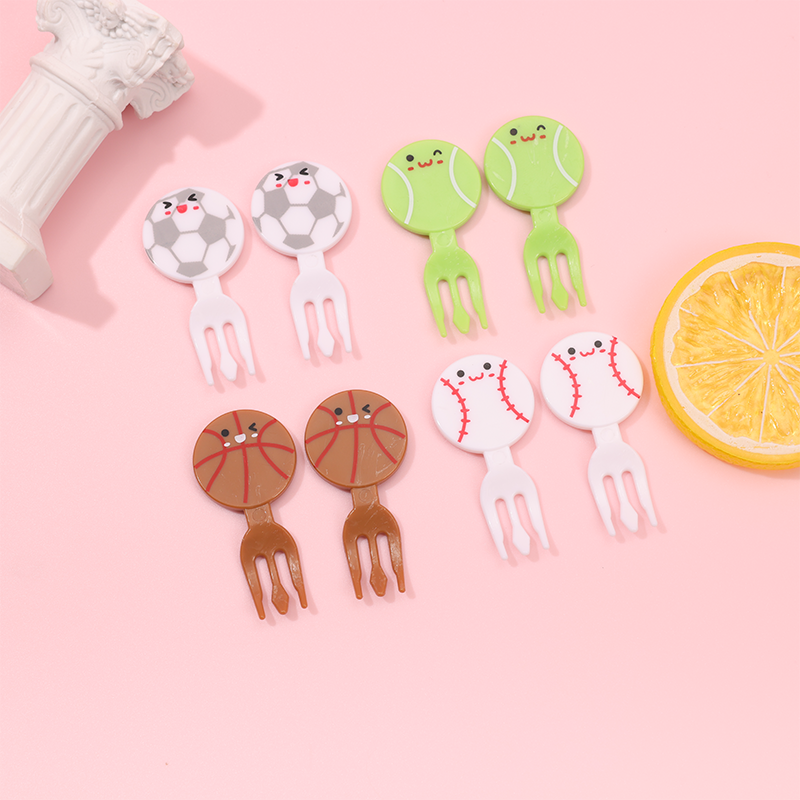 8 Piezas Tenedor De Fruta De Dibujos Animados Palillos De Dientes Para Ni?os Tenedores De Resina Reutilizable (Personalizado)