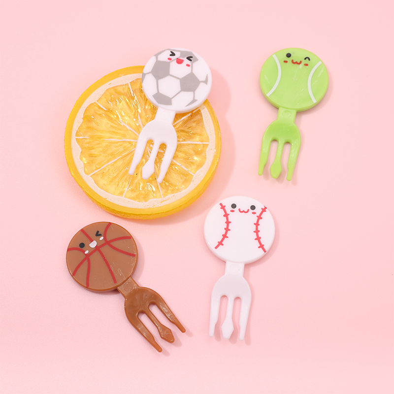 8 Piezas Tenedor De Fruta De Dibujos Animados Palillos De Dientes Para Ni?os Tenedores De Resina Reutilizable (Personalizado)