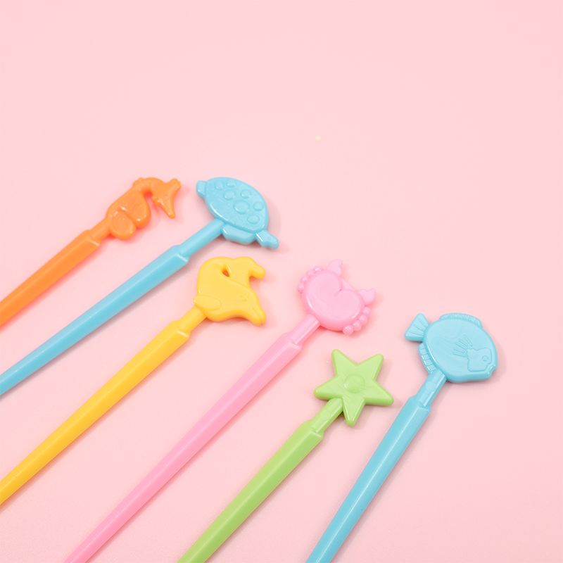 10 Piezas Palillos De Dientes Para Ni?os Tenedor De Fruta De Dibujos Animados Tenedores De Resina Reutilizable (Personalizado)